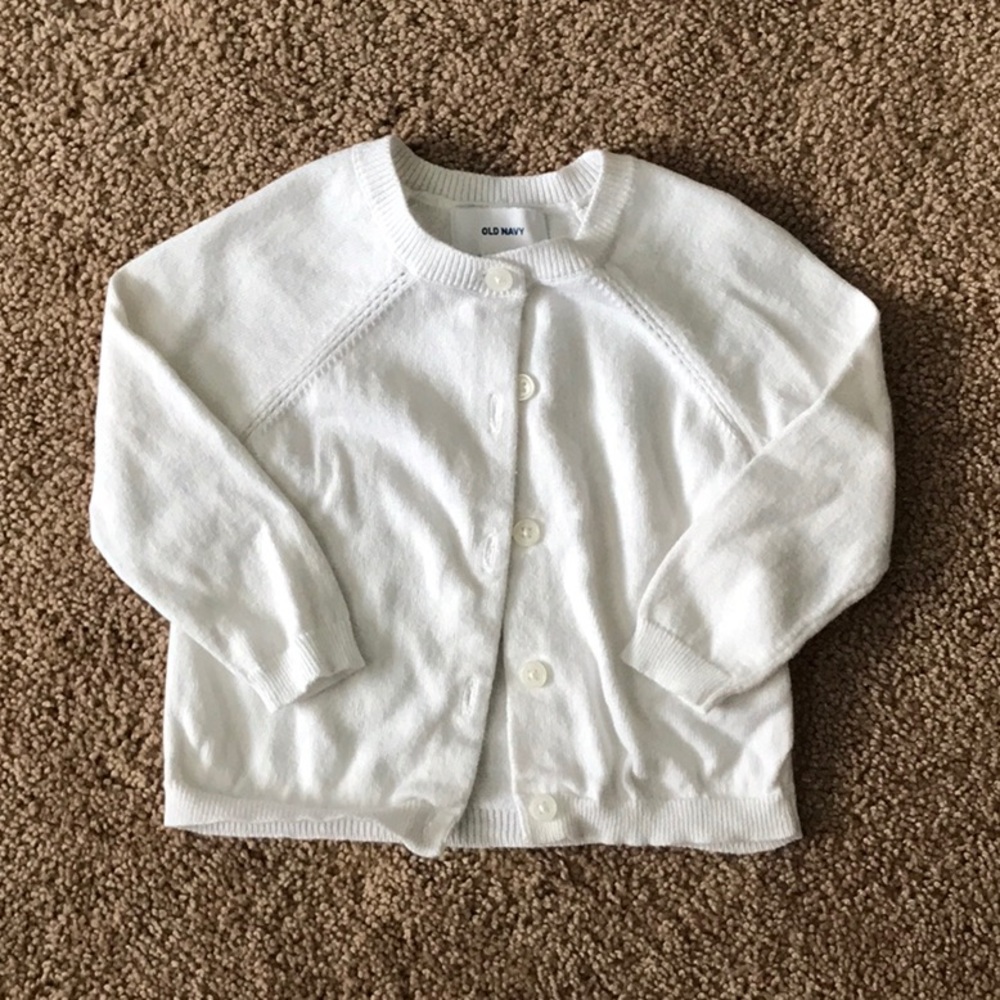 toddler white cotton cardigan